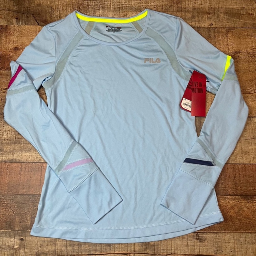 Fila Tru-Dry Longsleeve Blue Running Shirt